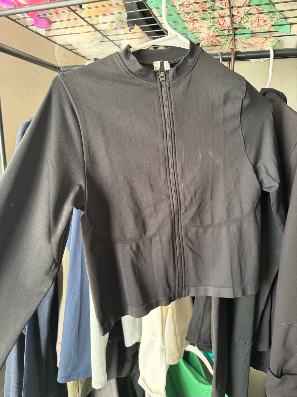 Gymshark Black Zip-Up Bomber Jacket